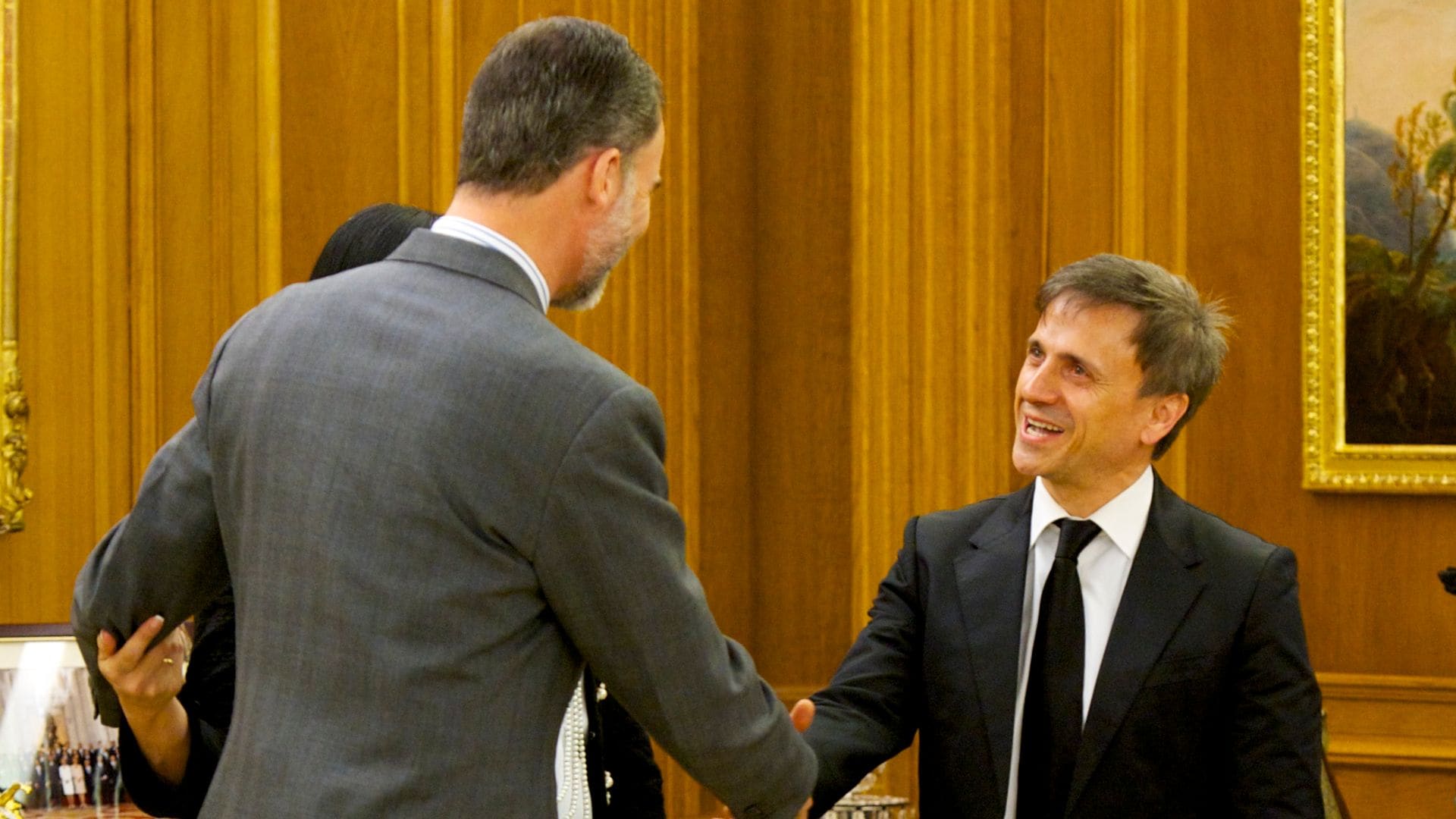 El rey Felipe VI en una audiencia en Zarzulea el 9 de abril de 2015