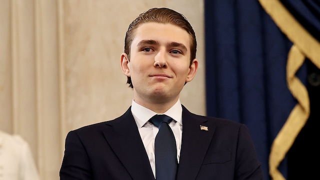 Barron Trump during the 47th President of the United States at the 60th Presidential Inauguration in Washington, DC on Monday, January 20, 2025.