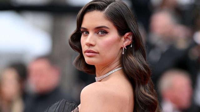 CANNES, FRANCE - MAY 20: Sara Sampaio attends the "Killers Of The Flower Moon" red carpet during the 76th annual Cannes film festival at Palais des Festivals on May 20, 2023 in Cannes, France. (Photo by Lionel Hahn/Getty Images)
