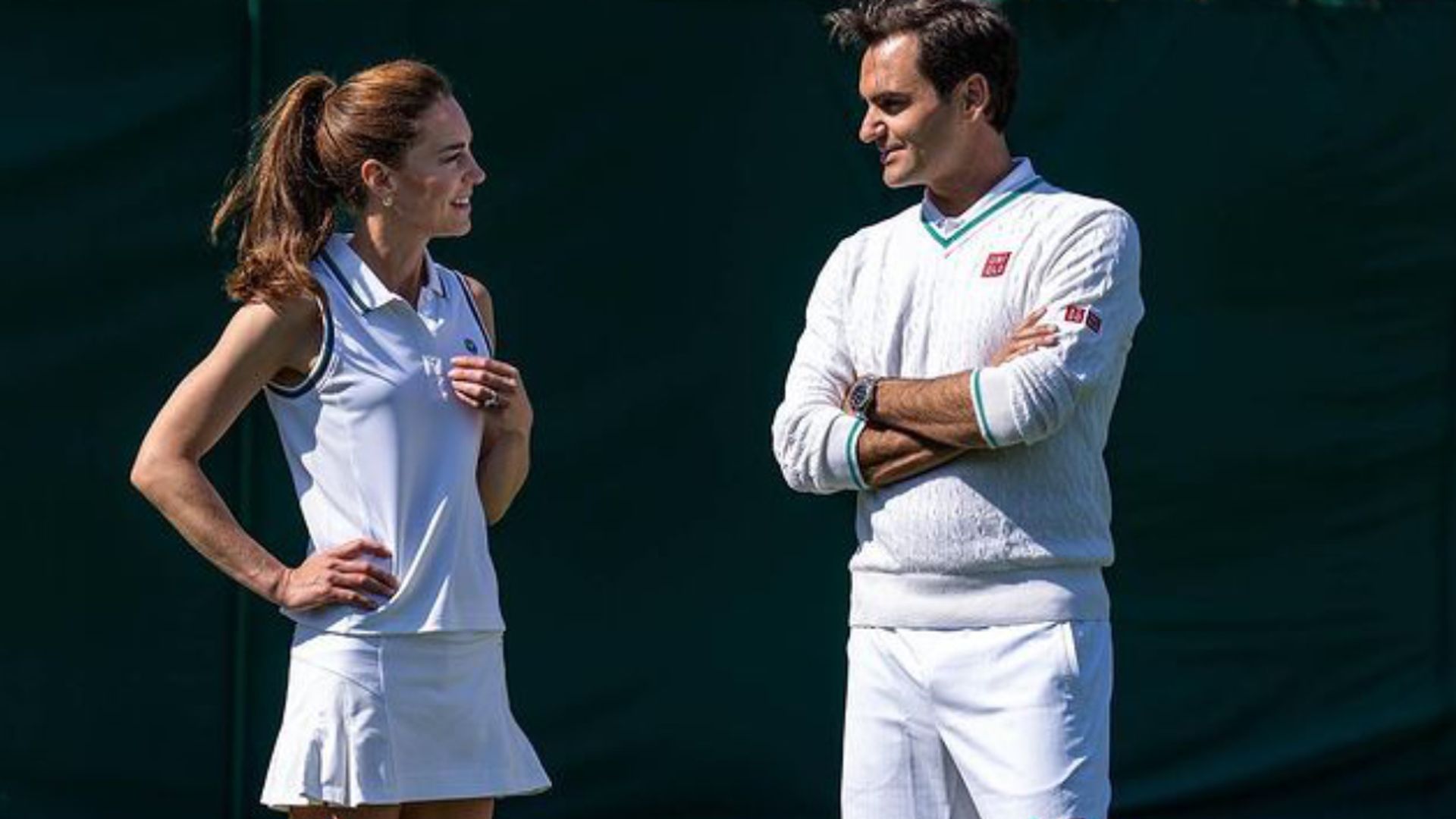 El vídeo más simpático de la princesa de Gales jugando al tenis con Federer, ¡y ejerciendo de recogepelotas!