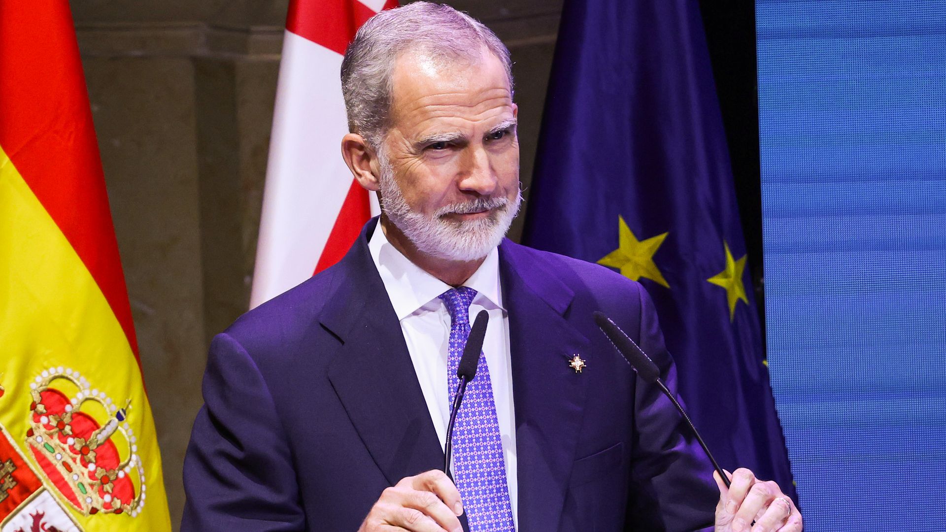 El rey Felipe VI toma la palabra al inicio de los Premios Princesa de Girona 2026