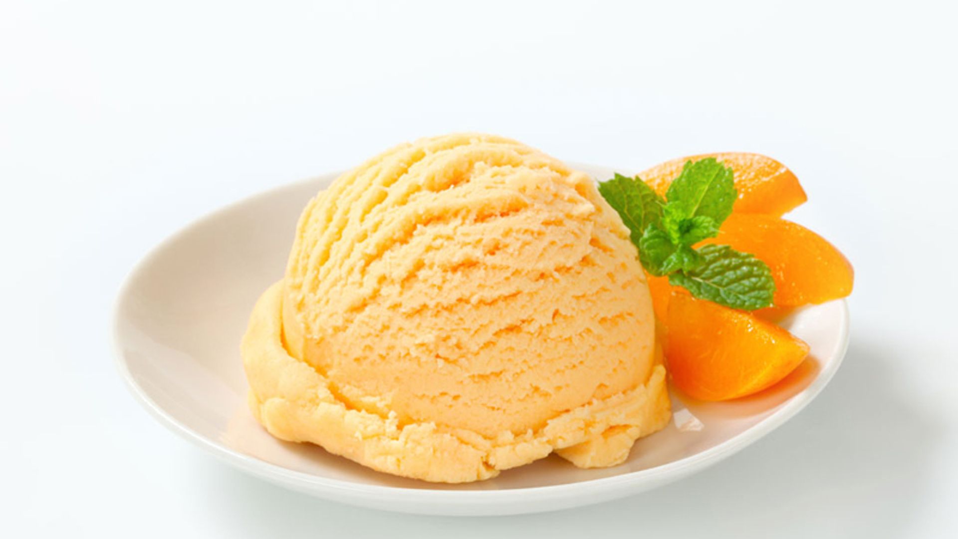 Helado de melocotón