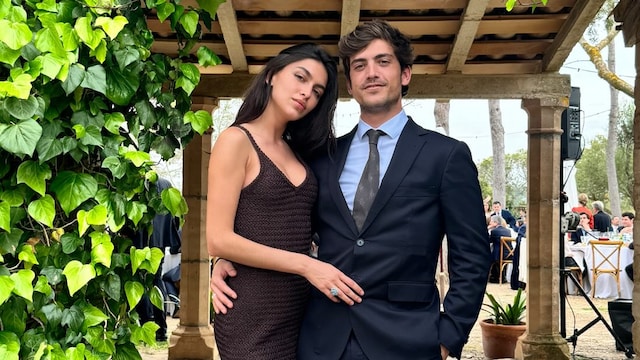 Lucía Rivera y su novio