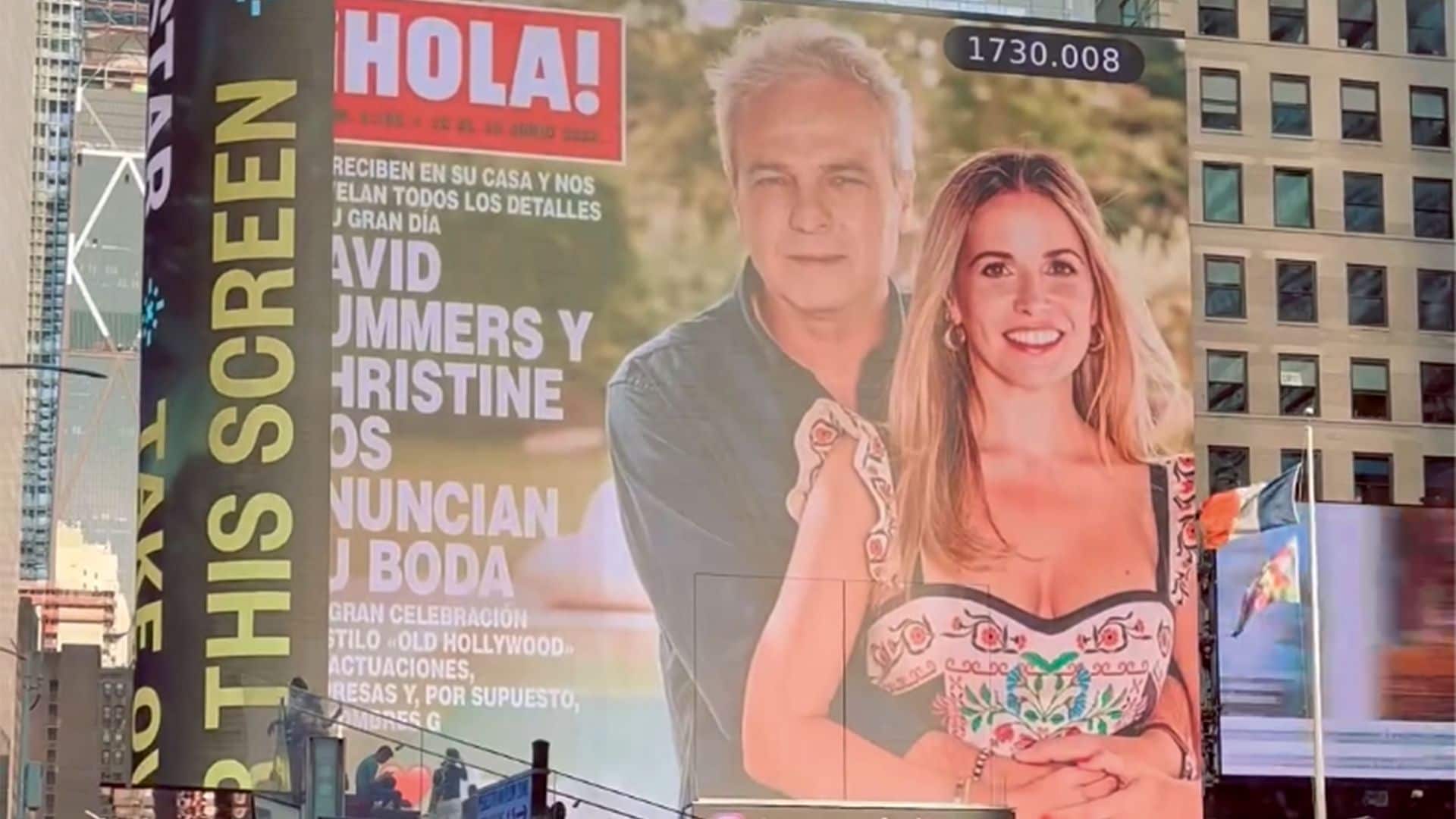 Hablamos con Christine Cambeiro y David Summers tras su romántica declaración de amor en las pantallas de Times Square 