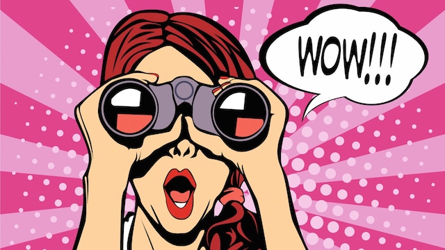Mujer estilo pop art en una viñeta de cómic