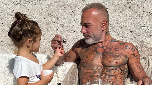 Gianluca Vacchi y su hija Blu Jerusalema.