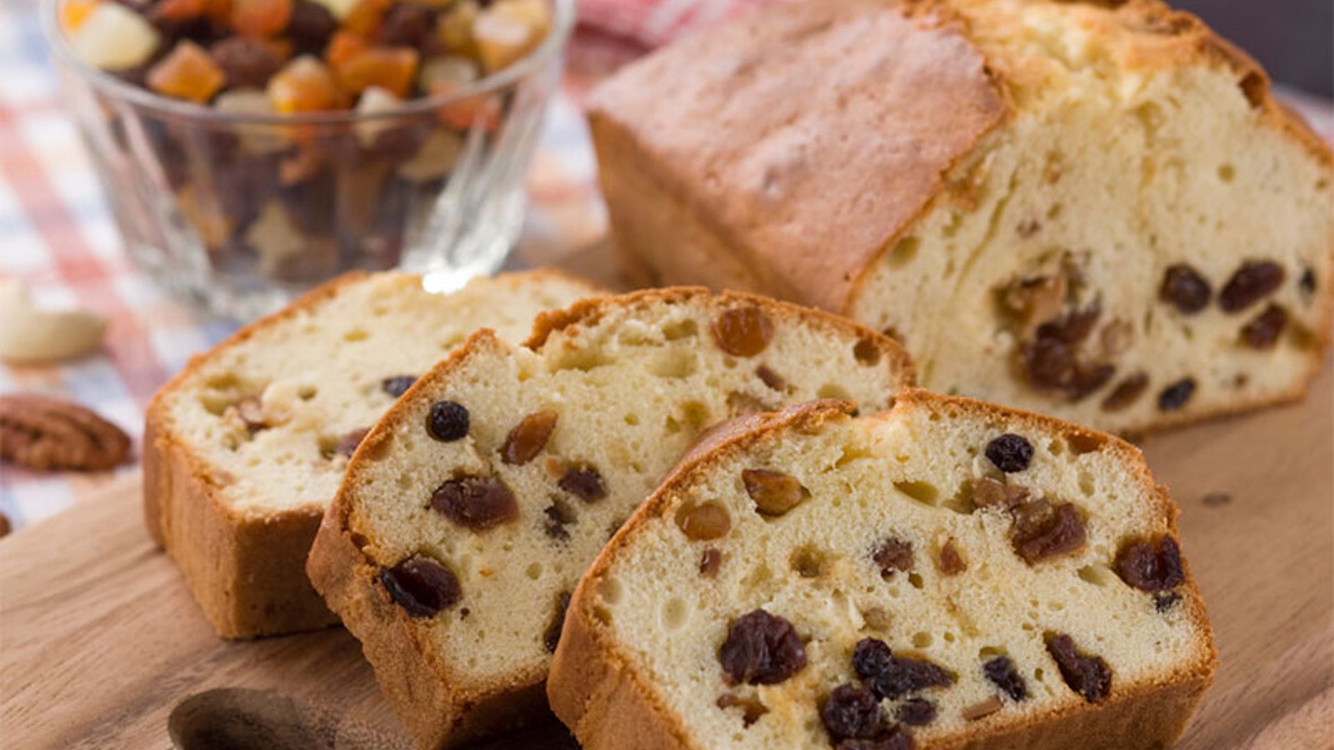 'Pound cake' de frutas secas