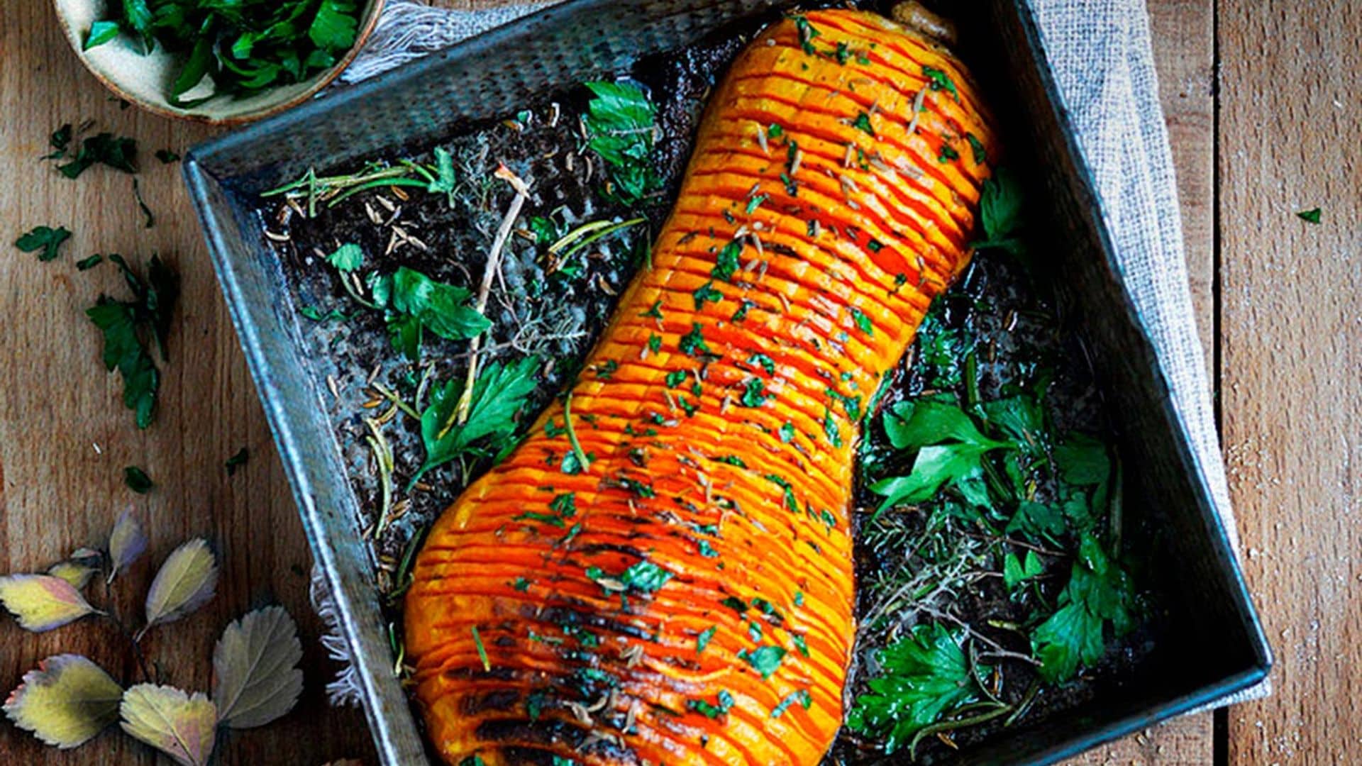 Calabaza con hierbas ‘al estilo Hasselback’