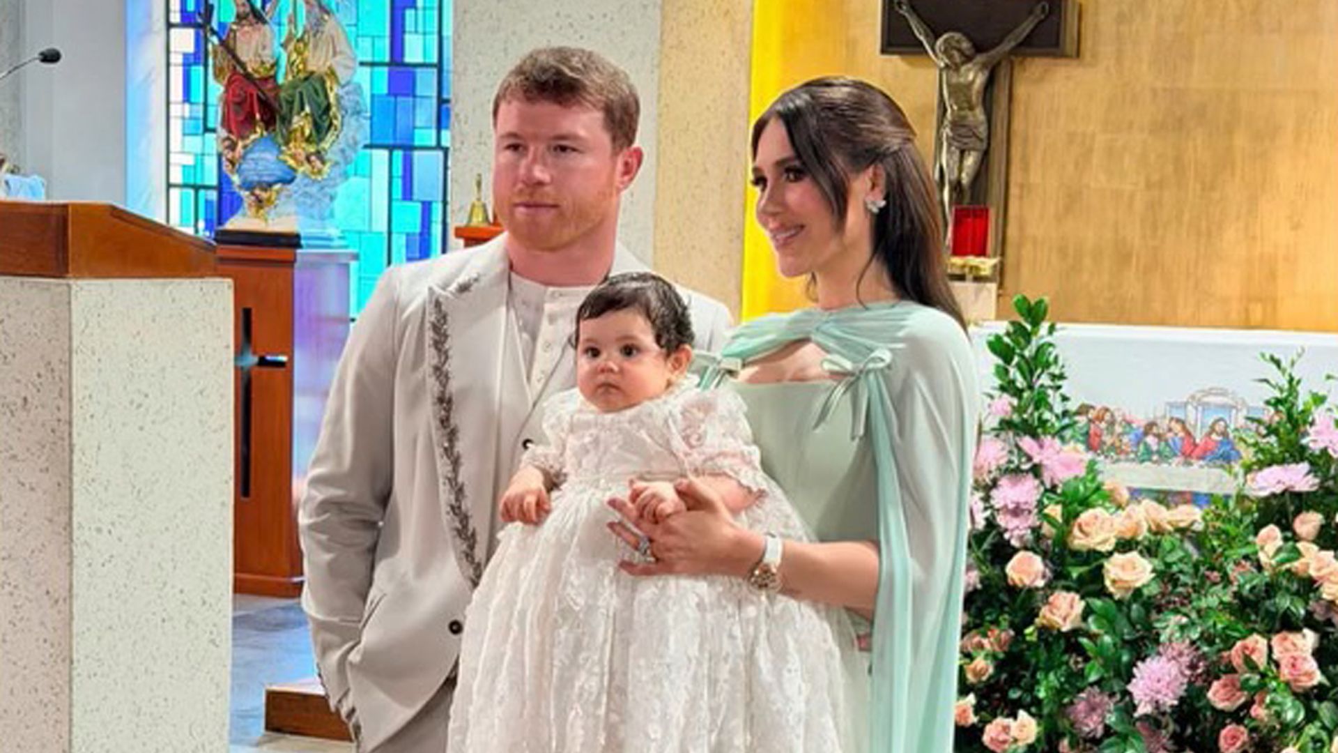 This was the luxurious feast of the baptism of Eva Victoria, the youngest daughter of Saul Canelo Alvarez and Fernanda Gómez