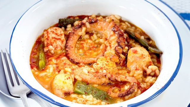 arroz pulpo judias