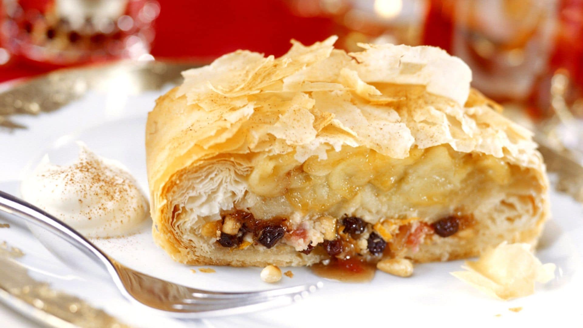 'Apfelstrudel' de mazapán