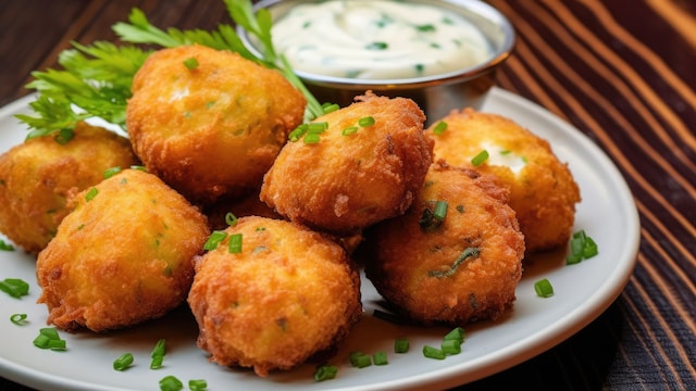 Buñuelos de bacalao con alioli
