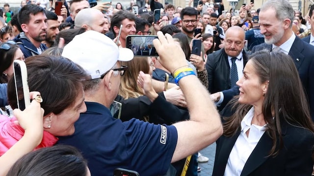 Reyes, a su llegada a Roma