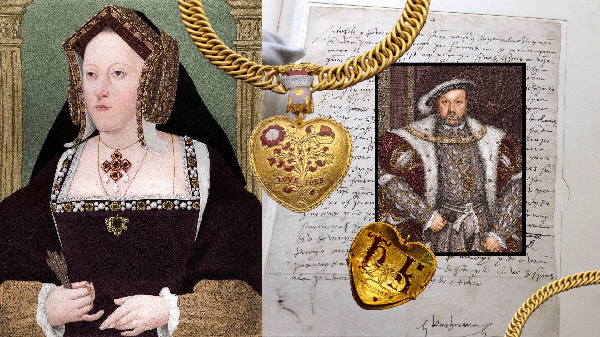 Un corazón de oro, dos iniciales y 500 años de historia: la joya enterrada de Catalina de Aragón y Enrique VIII que encontraron con un detector de metales