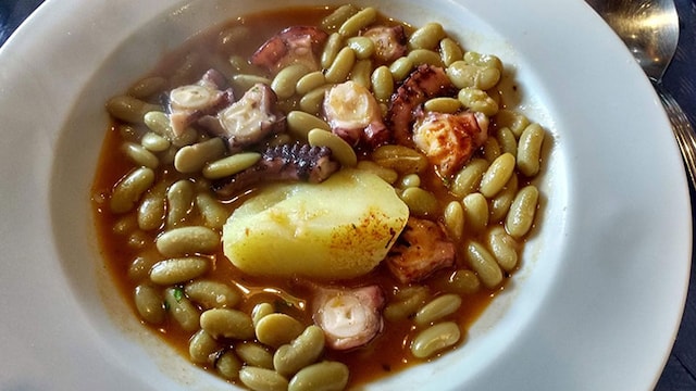 verdinas con pulpo