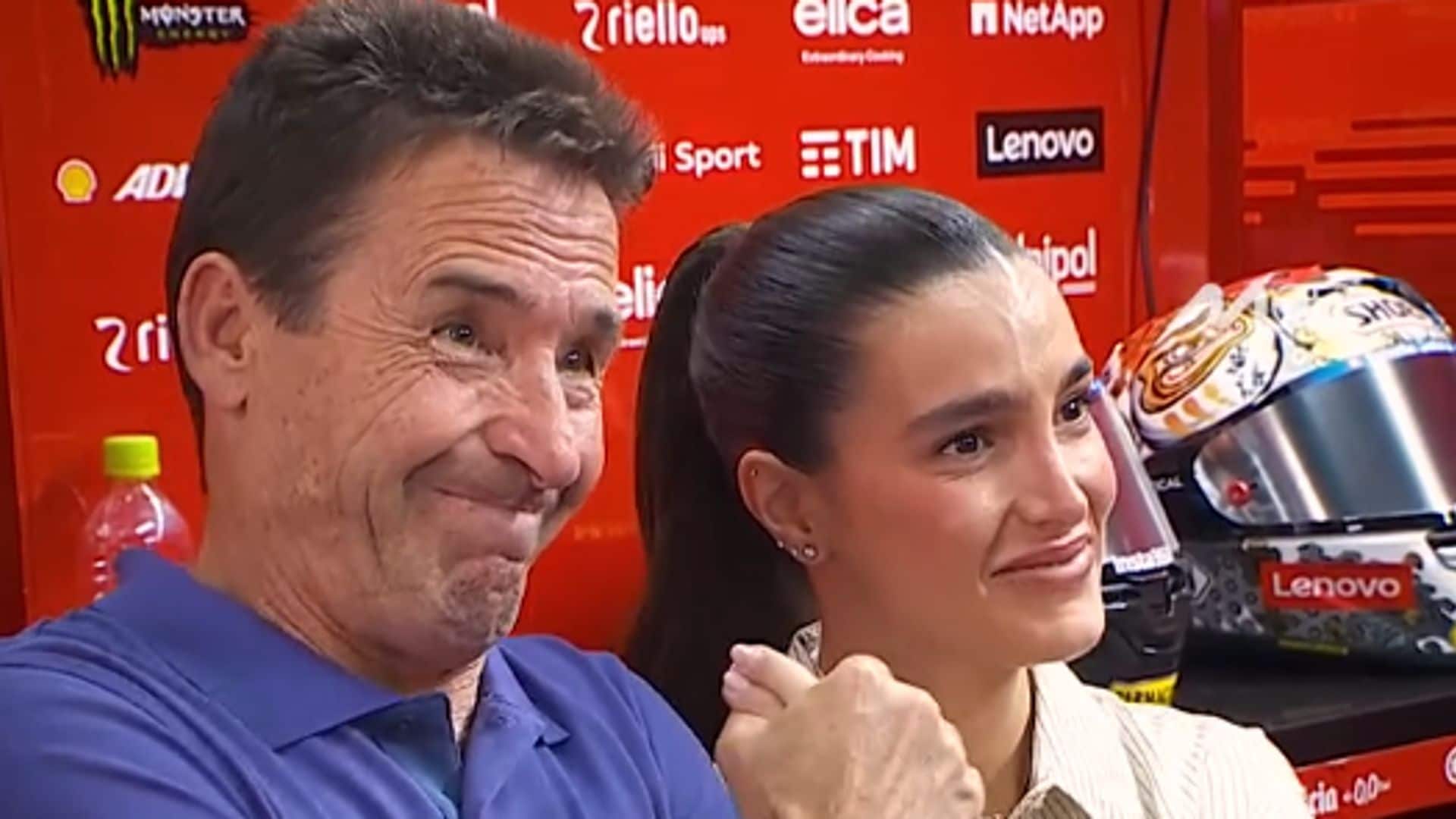 El emocionante vídeo de Gemma Pinto viendo ganar a Marc Márquez junto al padre del piloto