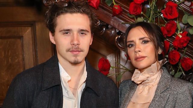 Brooklyn, Victoria y David Beckham en un evento de la London Fashion Week Men's en enero de 2019.