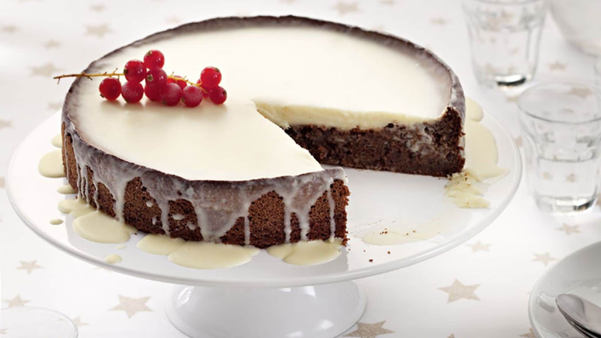Bizcocho de chocolate blanco sin gluten