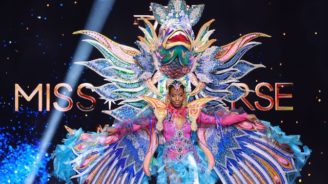 MEXICO CITY, MEXICO - NOVEMBER 14: Miss Bahamas Selvinique Wright participates in the The 73rd Miss Universe Competition - Preliminary Competition at Arena Ciudad de Mexico on November 14, 2024 in Mexico City, Mexico. (Photo by Hector Vivas/Getty Images)