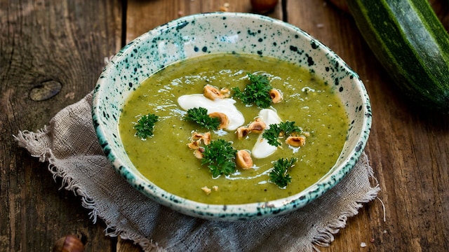 crema calabacin queso cabra
