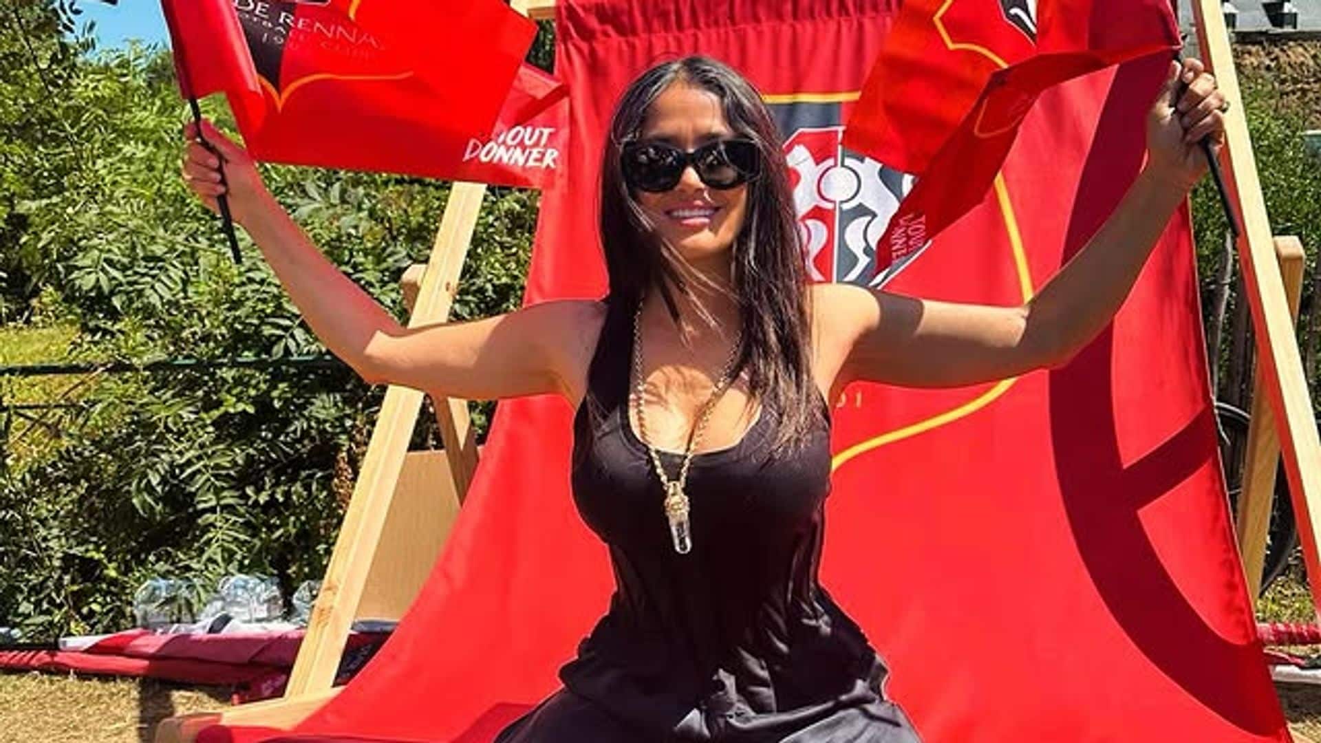 Salma Hayek asiste al Tour de Francia en familia con François-Henri Pinault y sus hijos François Jr. y Mathilde