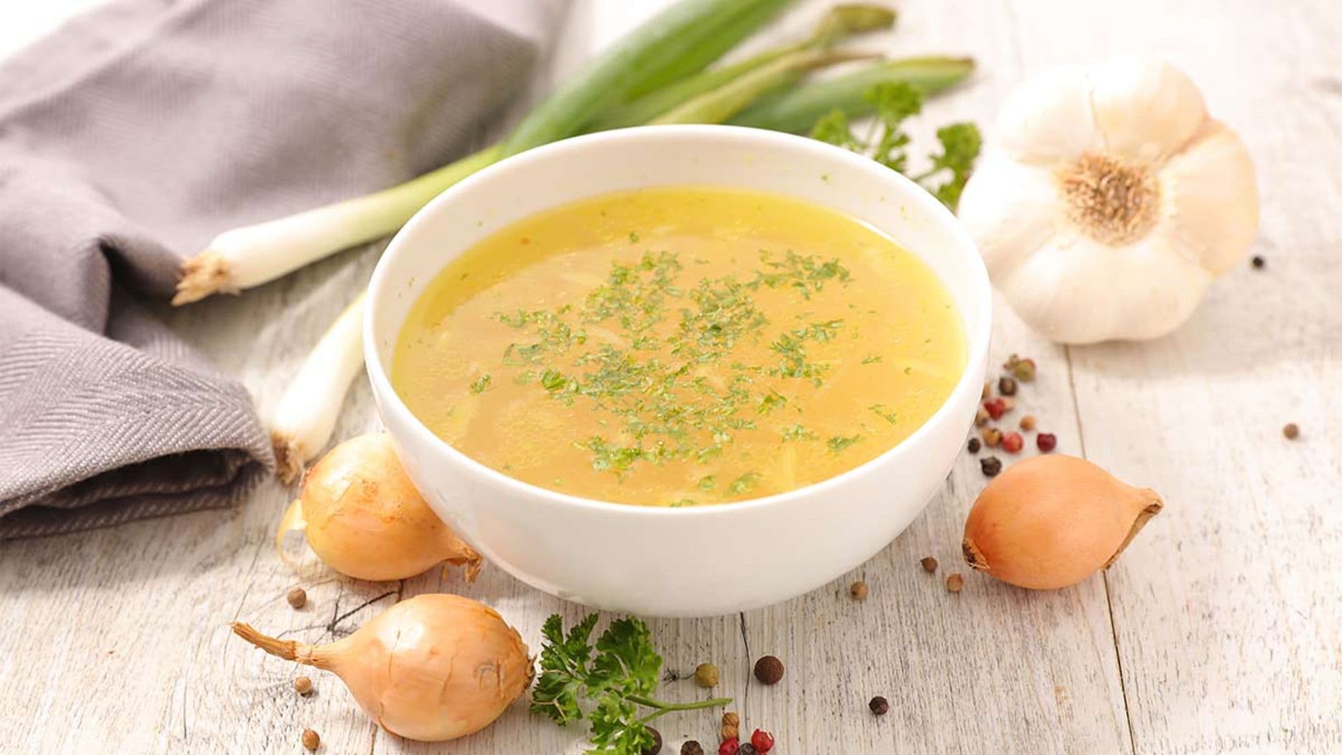Caldo navideño de tapioca