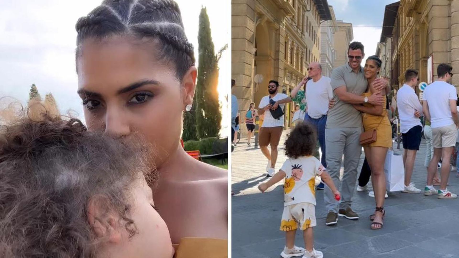 Francisca, la más feliz de vacaciones familiares por Italia