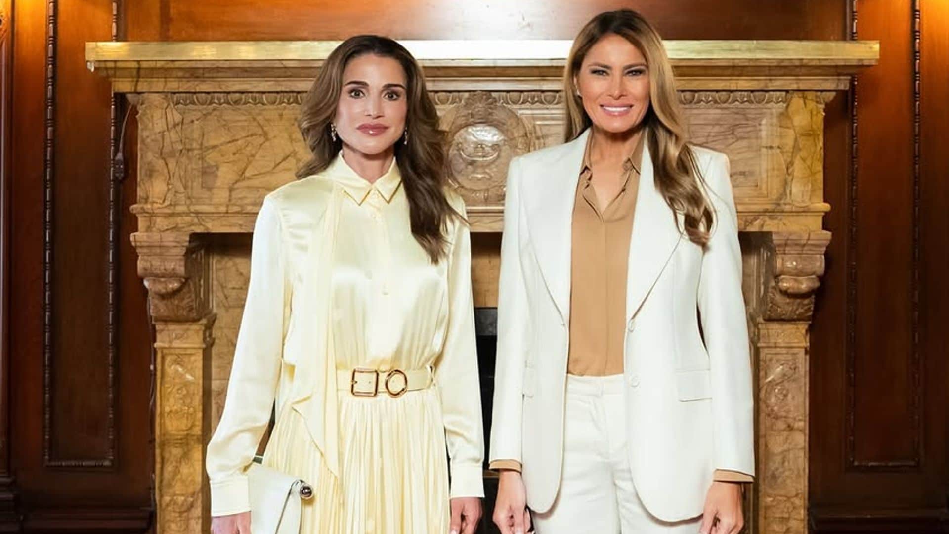 Rania de Jordania y Melania Trump