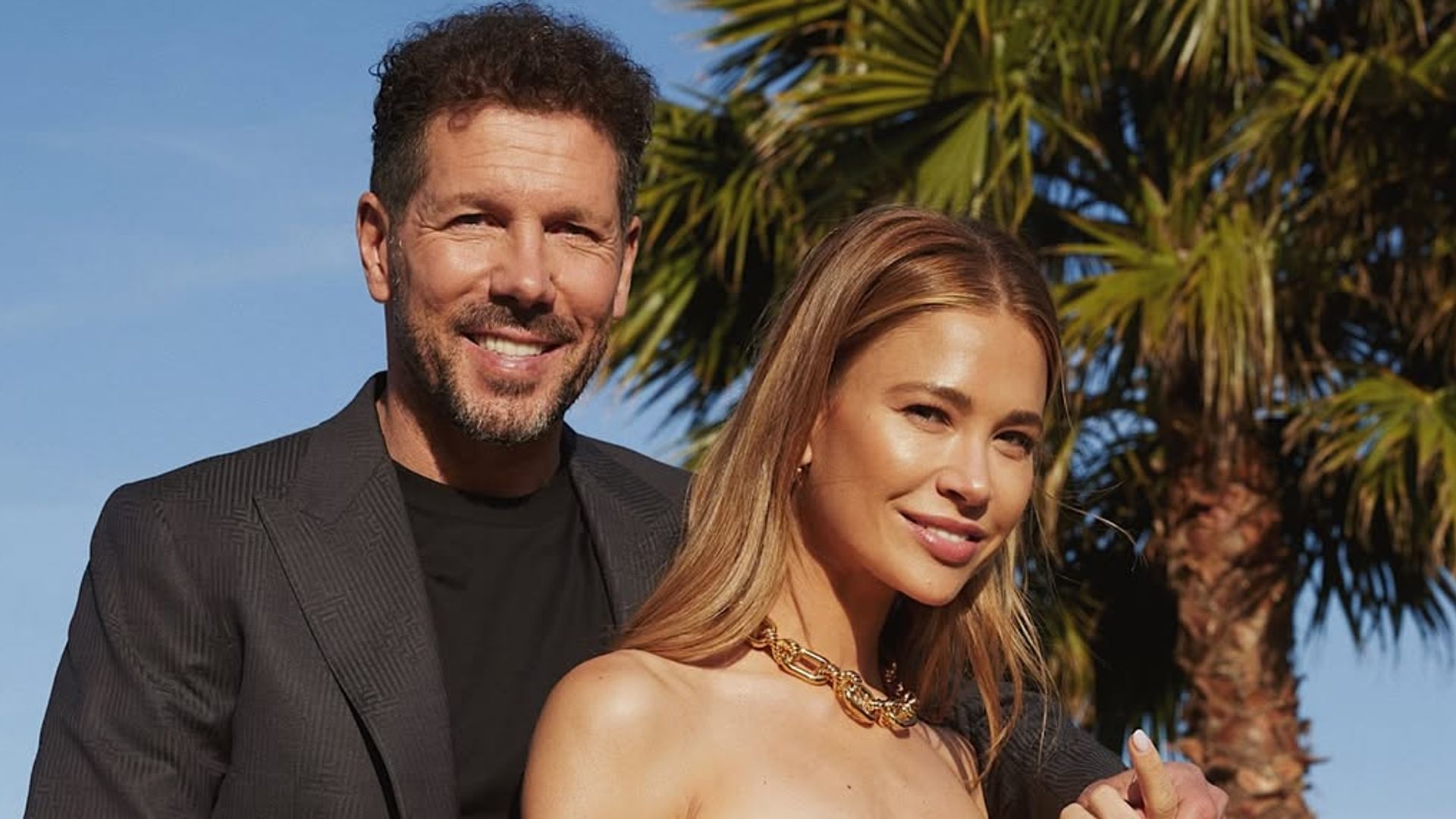 Diego Simeone y Carla Pereyra en una imagen de redes sociales