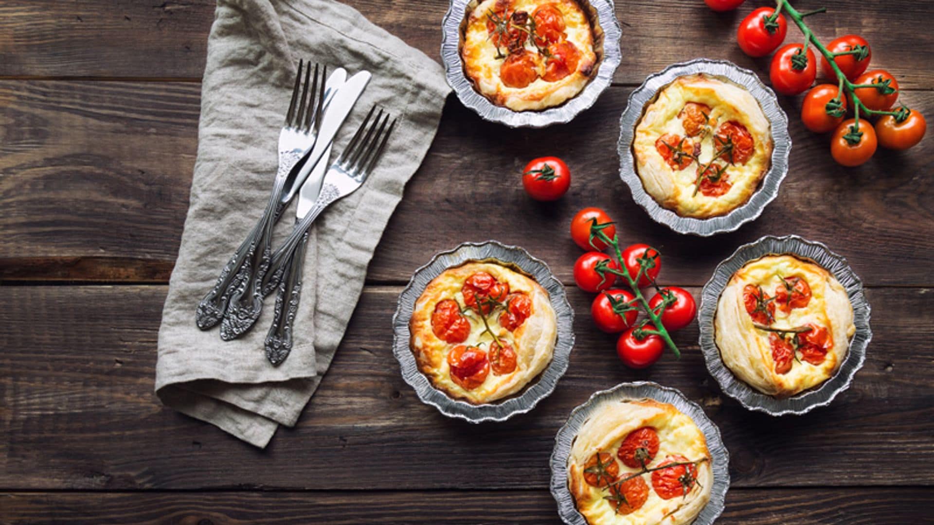Tartaletas tomate y queso de cabra