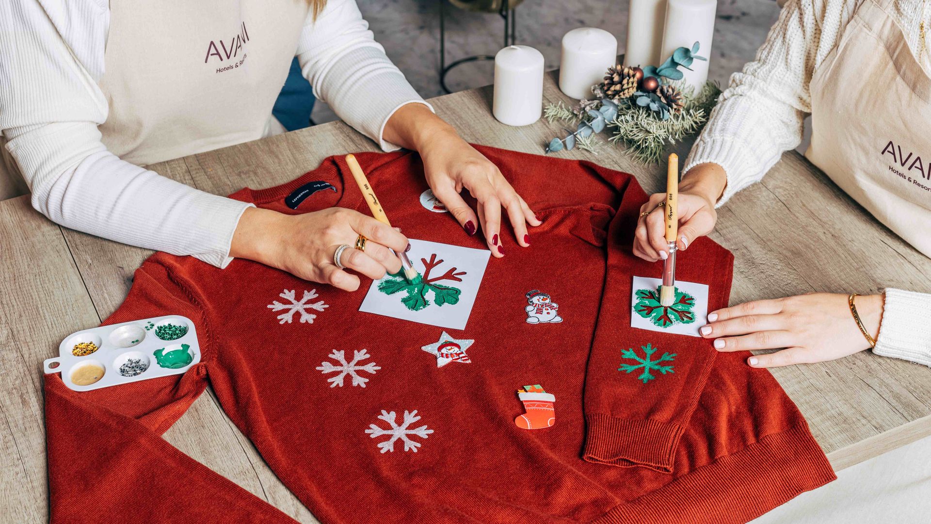 Taller de creación de jerséis navideños Avani en Alonso Martínez