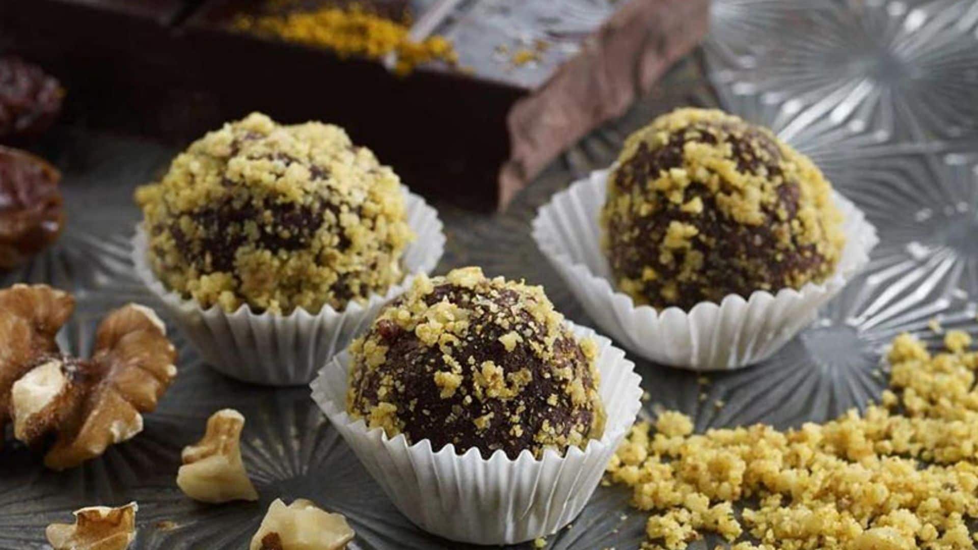 Trufas de chocolate y curry