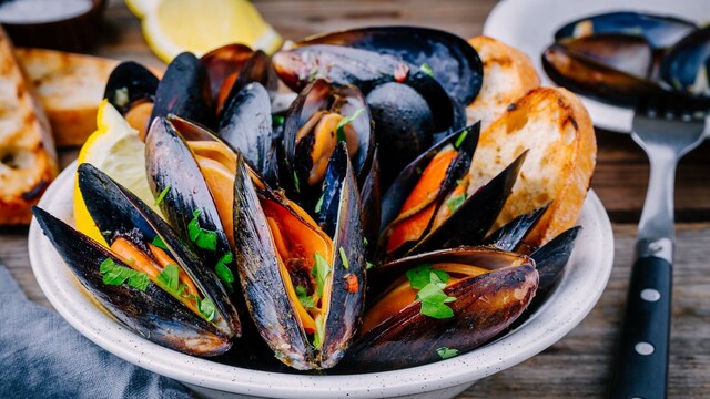 Plato de mejillones
