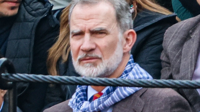 Spanish King Felipe VI attending Corrida por la Dana in Valencia on Wednesday, 19 March 2025.