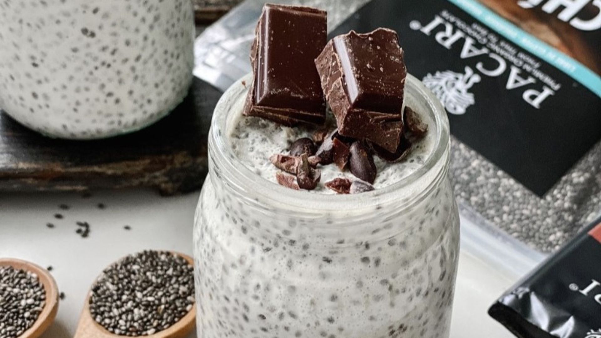 Pudin de chía y chocolate negro