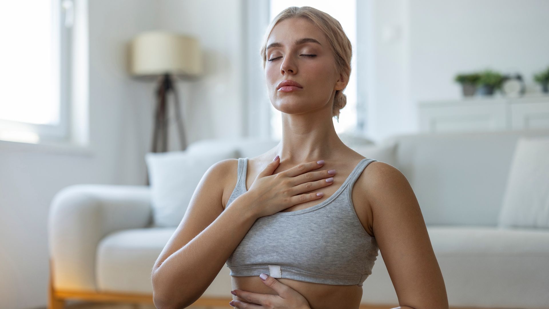 chica respirando