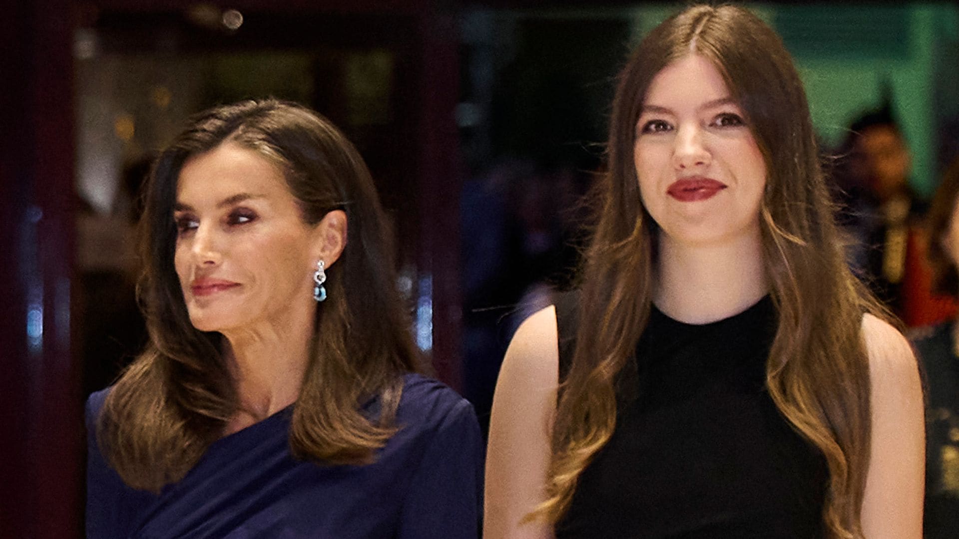La infanta Sofía y la reina Letizia en el Concierto de Oviedo