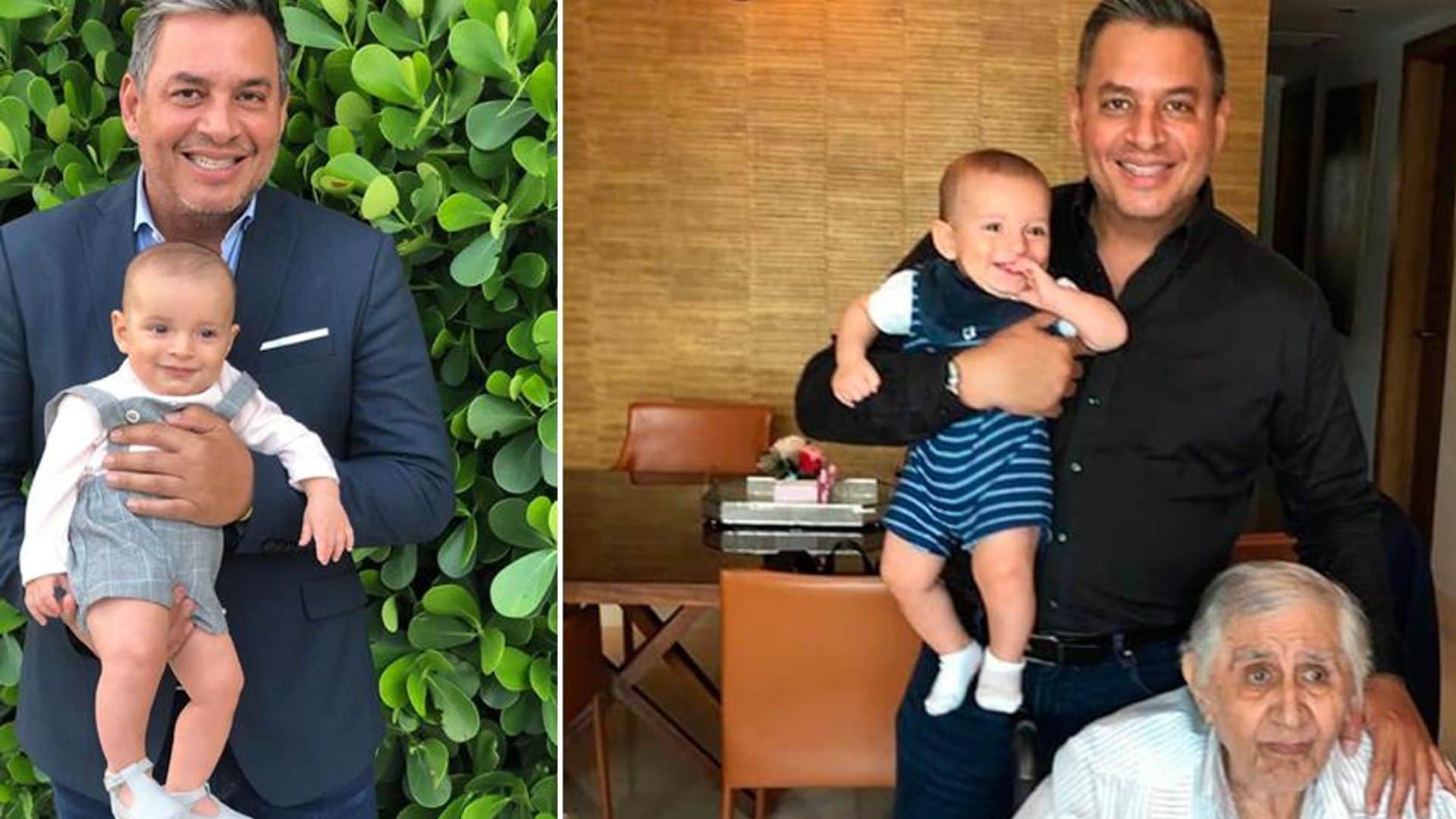 Daniel Sarcos reúne a tres generaciones en una emotiva fotografía en República Dominicana