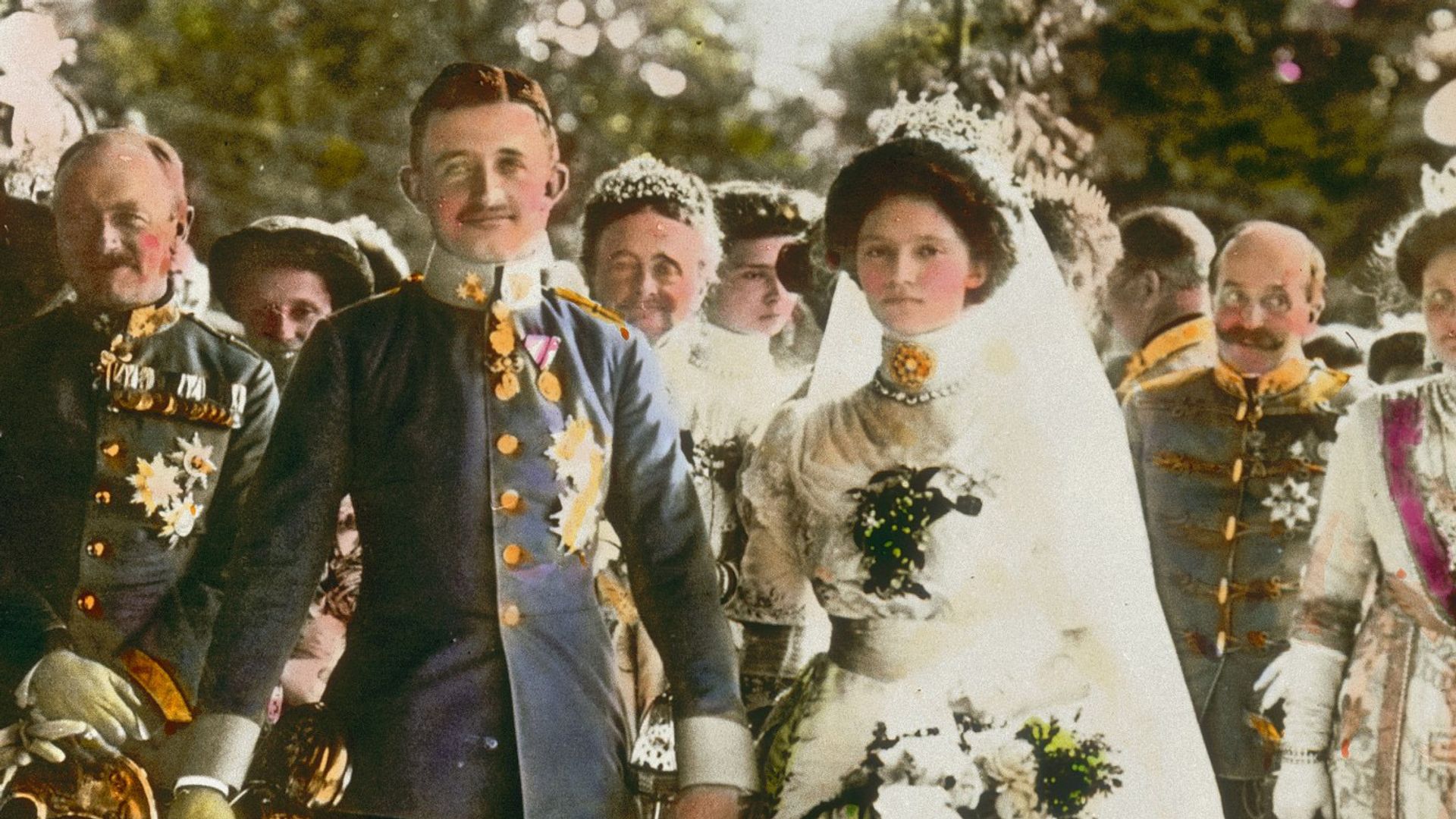La boda del Archiduque Carlos de Austria y la Princesa Zita de Borbón-Parma