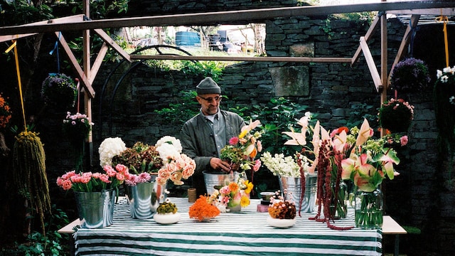 Mercado de las flores de Fonte Baxa, en Luarca, Asturias