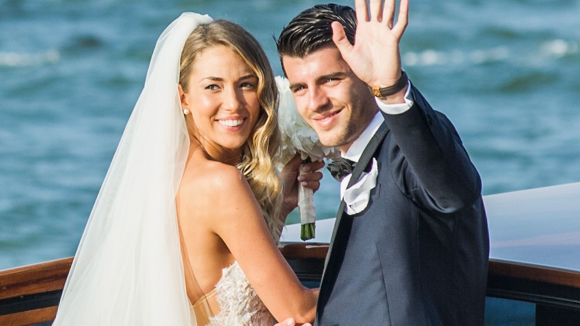 Alice Campello y Álvaro Morata el día de su boda
