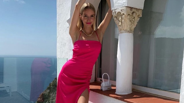 leonniehanne vestido rosa