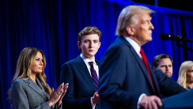 En los últimos meses, las apariciones públicas de Barron Trump han sido constantes.