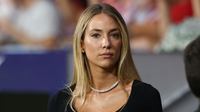 MADRID, SPAIN - SEPTEMBER 10: Alice Campello, wife of Alvaro Morata, is seen during the Spanish League, La Liga Santander, football match played between Atletico de Madrid and RC Celta de Vigo at Civitas Metropolitano stadium on September 10, 2022 in Madrid, Spain. (Photo By Oscar J. Barroso/Europa Press via Getty Images)