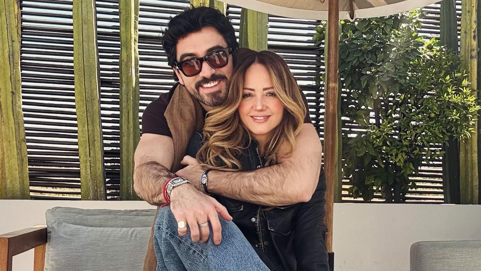 Andrea Legarreta y su novio Luis Carlos Origel.