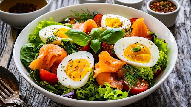 salmon huevo adobe