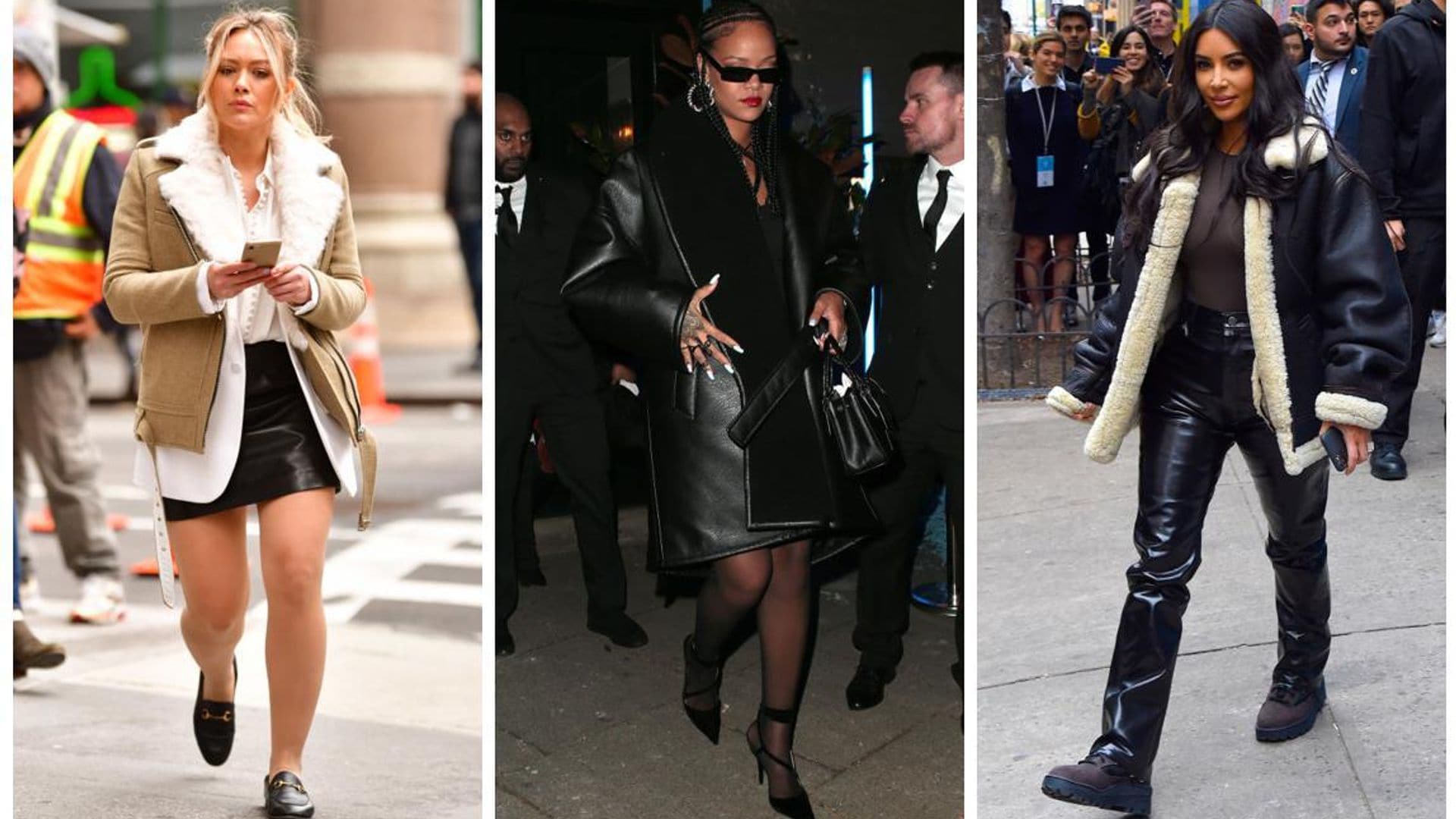 9 celebs nos enseñan cómo llevar ‘shearling jacket’, ideal para el invierno