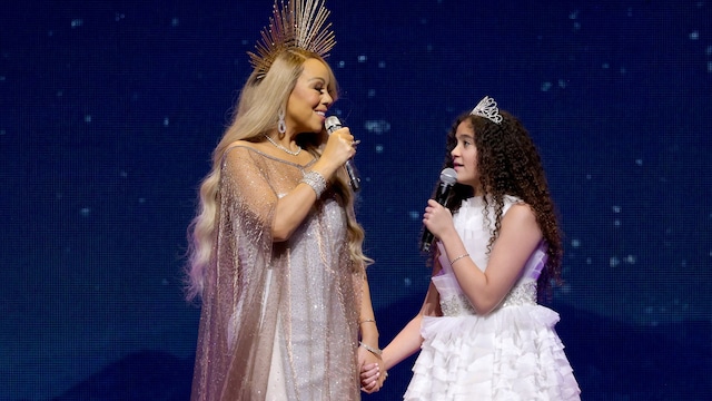 Mariah Carey and Monroe Cannon perform during her "Merry Christmas One And All!" at Madison Square Garden on December 09, 2023 in New York City. (Photo by Kevin Mazur/WireImage for MC)