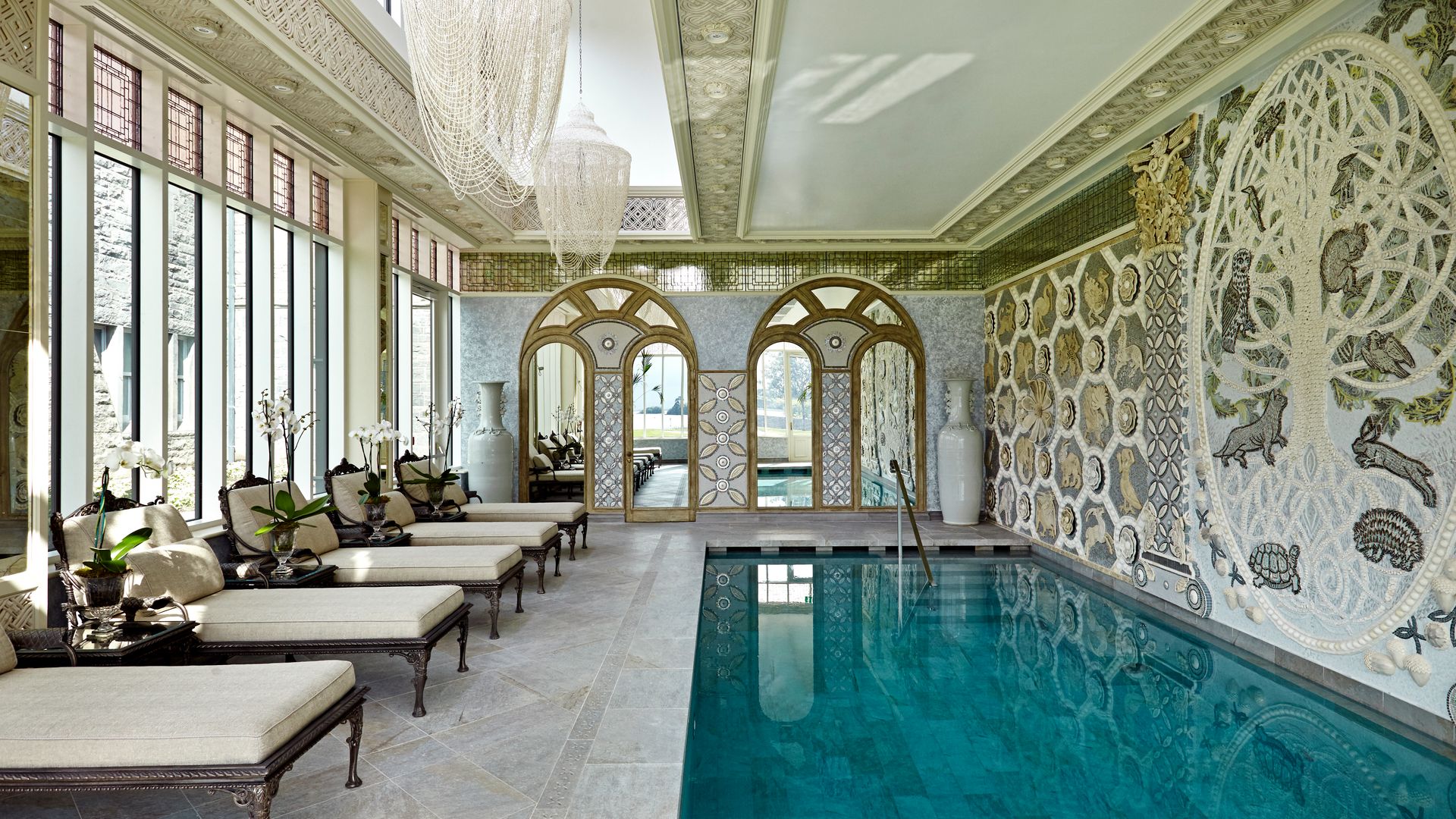 Spa de Ashford Castle, en Irlanda, un antiguo castillo medieval convertido en hotel de lujo