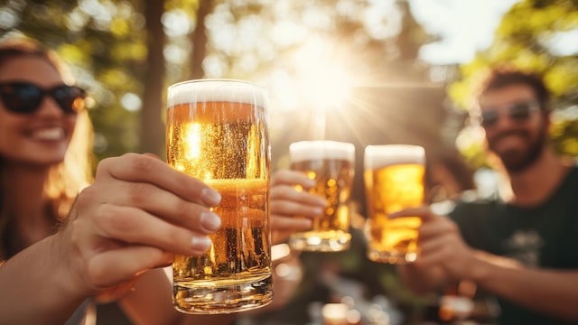 Brindis veraniego con cerveza